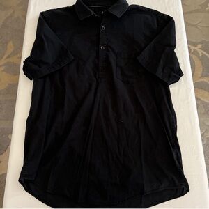 BLACK ALFANI COLLARED TEE